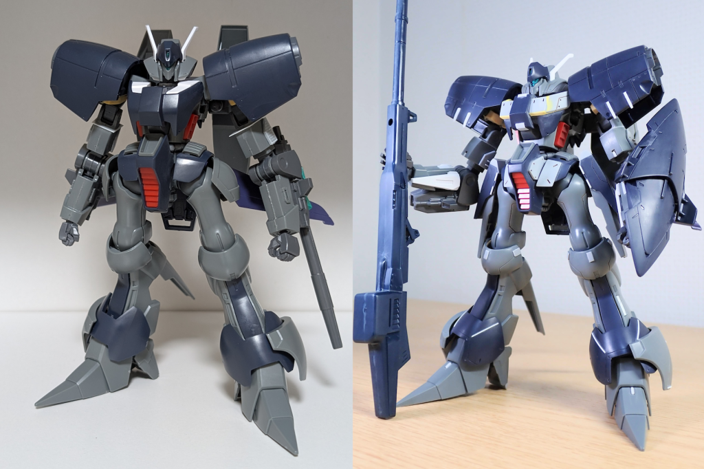 左:形が決まったあたり。ここまでは順調でしたが・・右:いい追加ディテールが思い浮かばず停滞したりして、ここまで来るのに1ヶ月かかってしまいました。工作や塗装は数こなせばなんとか上達しますけど、デザインセンスはどうやったら身につくのでしょうね?