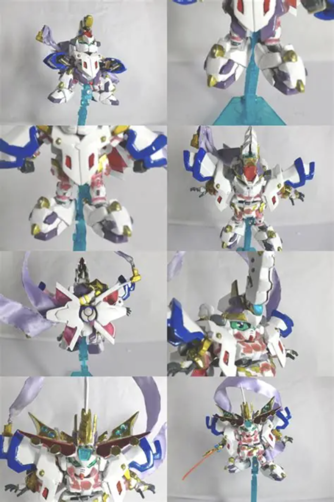 10年以上の付き合いだから愛着が沸いてるので(諌山先生理論で)SDガンダム界のライナーブラウン目指して頑張りたいと思います！打倒にせガンダム!!とはいえ作ってもう１０年も経っているので関節もボロボロ。背中の刀の鞘パーツも破損してるのし限界きてるので、そろそろＶｅｒ２を作りたいけどキットがグギギっ!!当初は紹介を後にしようかとも思いましたがツィとか出番が多くなりそうなので今紹介。しばらくは制作の合間に作ってた小物の紹介担当でＧＡＮＳＴＡで頑張ってもらおうと思うので皆さまよろしくお願いします。では!!