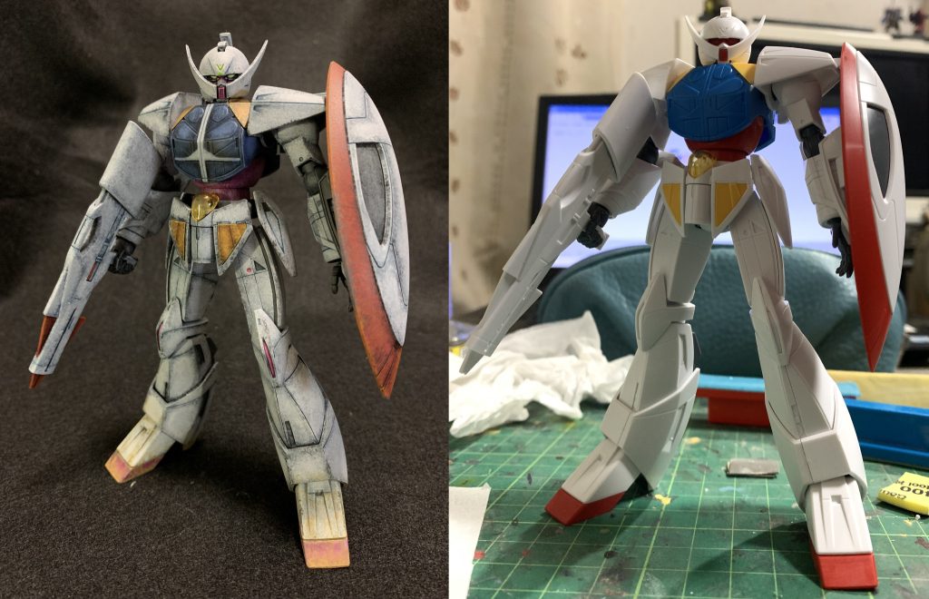 素組みとの比較になります。