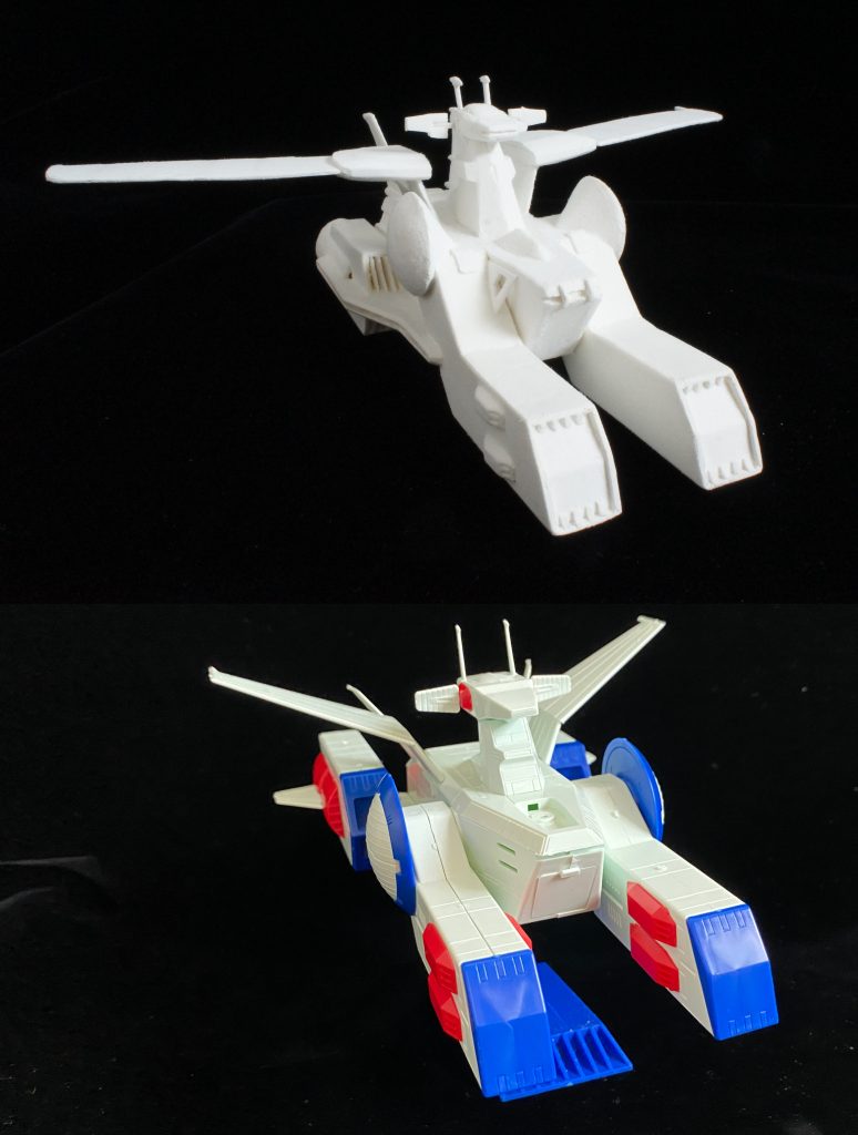 別の角度から。キットと比べると主翼の長さが目立ちますね~。