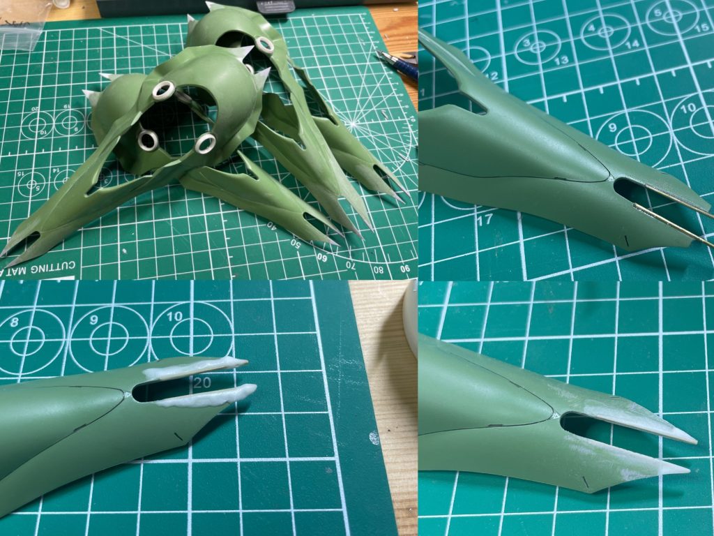 バインダーの上下を尖らせています何度も下だけ折れたので、補強に1mmの真鍮線を入れて強度を上げています