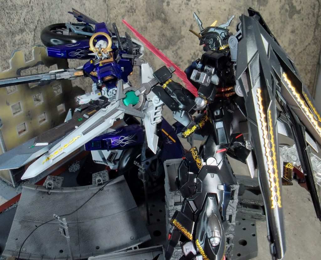 AI画像加工アプリ使用前のガンプラバトル写真最後までお付き合い頂きありがとうございます！