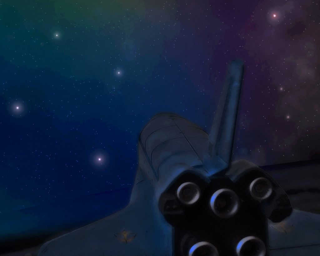 「ハイマン少尉、よろしくて？ハッチ開けますわよ」レーチェル・ミルスティーン中尉はシャトルコクピットからチェスター・ハイマン少尉に呼びかける。「システムオールグリーン、気密チェック完了。どうぞ開けてください」チェスターは確認作業を終えるとスロットルレバーを握る。MSには火が入り、各システムや駆動系の起動音がコクピットに響いた。シャトル胴体天井のハッチはゆっくり開かれると赤い非常灯に照らされたモビルスーツが姿を現す。「そのモビルスーツは地上で試験こそしてますが、宇宙での運用は初めてです。無茶はしないで直ぐに艦へ持ち帰って再調整してください」「そうしたいのはやまやまですが、そうも言ってられないです」「どういう事？」「ホワイトユニサスのMS隊がジオンと交戦状態に入ったみたいですから」「戦闘はその部隊に任せて少尉は一刻も早く母艦に帰ってください。最低限の調整でいきなり実戦に耐えられる保証はありませんわよ」「保証なんていりませんよ。自分はもうテストパイロットじゃありませんから」「だとしても交戦は避けてください！私の任務は……！」「覚悟はできています。前線にいる以上、どんなMSに乗っていようが死は平等にやってきますから…」「……少尉、私には貴方が死に急いでいるように見えますわ」