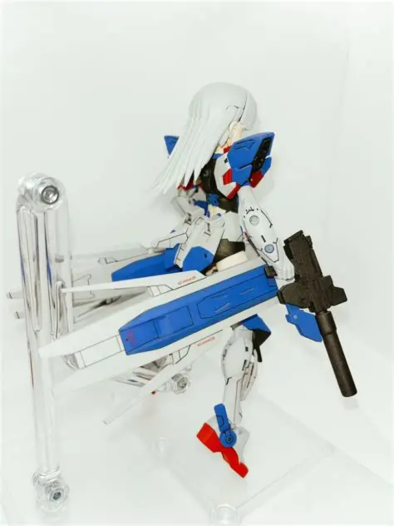 リアスカートは適当にジャンクから作成。ロン毛にしたためバックパックはなしとしました。