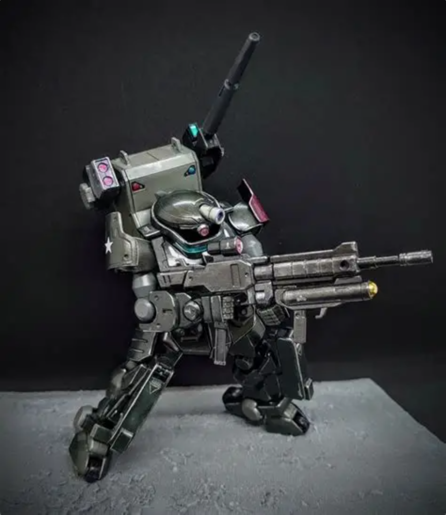 欲しかったキットで、手に入って嬉しかった(zaku-kao6)アレはもう少し薄いグリーンですが、あえて暗めで、なおかつマット感を出してみました