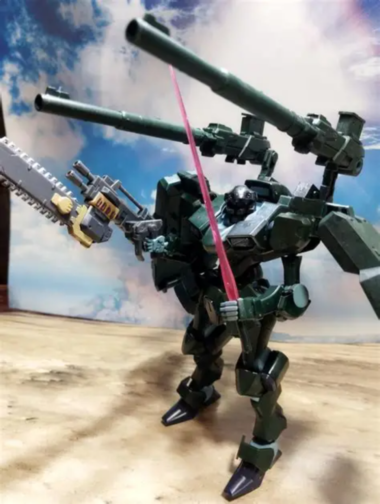 なるべくイカツイ感じにしたかったので、武器もFAから持ってきました。