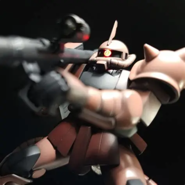 HGUC 1/144 シャア専用ザクII グラデーション全塗装仕上げ&電飾追加！