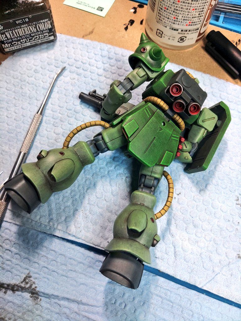 HGUC 1/144 ザクII改 筆塗り全塗装 ～初めての経験はいくつに