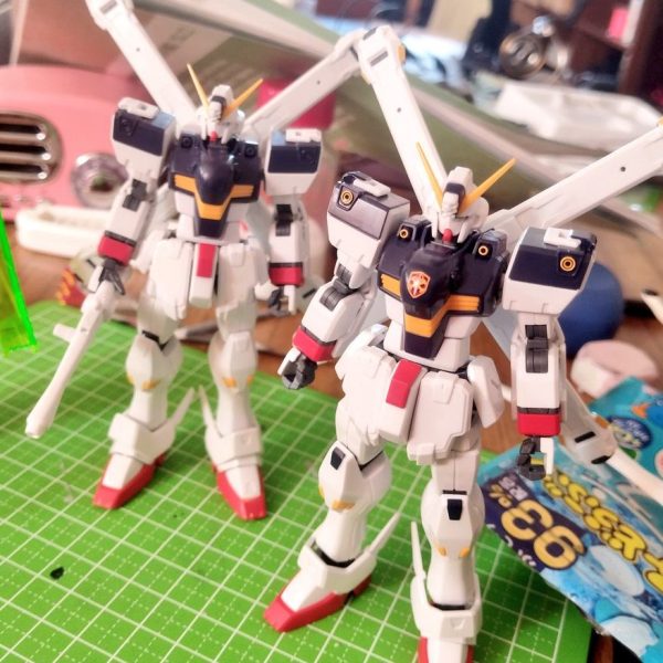 フリマアプリでジャンク品のクロボンを2つ入手しましたコイツでベラ・ロナイメージクロスボーンガンダムを製作中ですクロスボーンガンダムはオリジナル改造をしてる人を多く見かけるので自分もいつかやってみたいですね〜