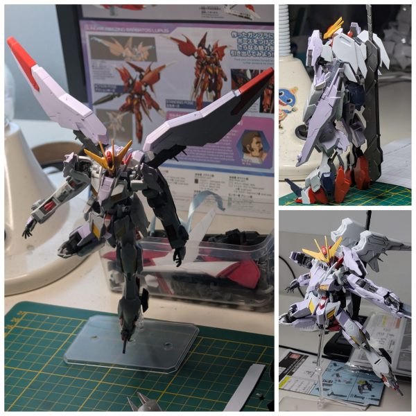 やっぱりあのマルコシアスのウイングは運命だったのかも…。他のスラスターもカッコよかったけど、このガンプラの中に眠る“モンスター”を抑え込んでるように感じてたんだ…。