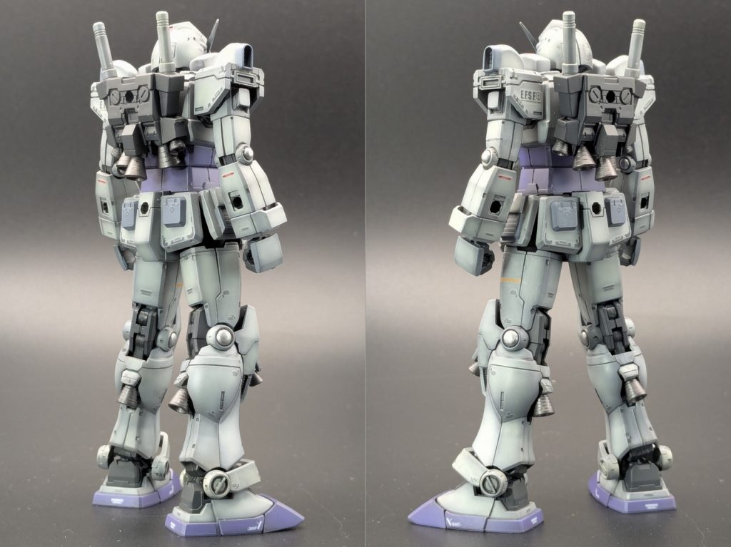 背面においては、ランドセルのスラスター追加と脹脛スラスターの大型化