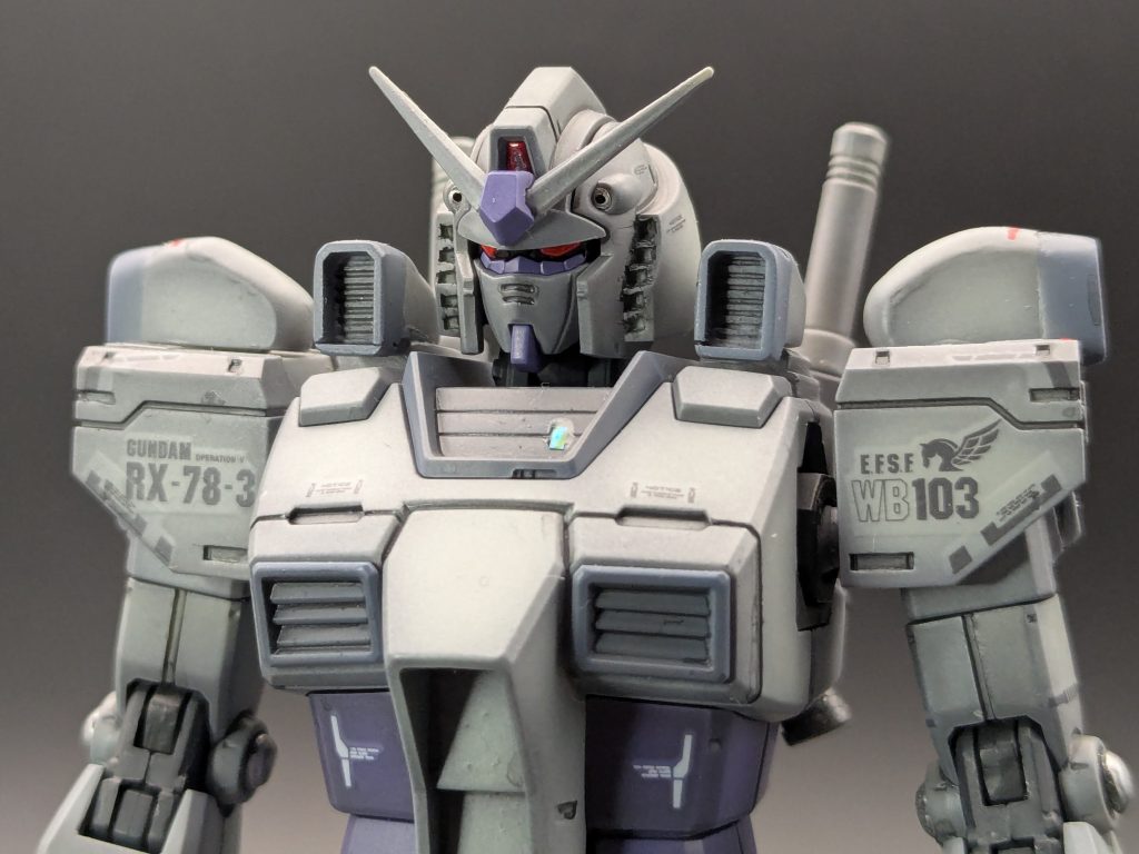 頭部は前中期型と同じく、側頭部ダクトの彫り直しとバルカンをアルミパイプに置き換え