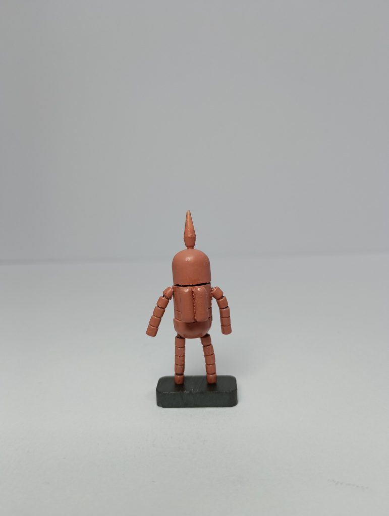 背面。脚に小型の磁石を仕込んでいるので、台座が磁石であれば絶妙なバランスで自立可能ですW