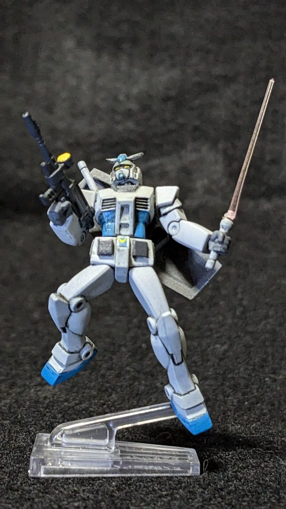 後は銃口の質問と右足の角度変更くらいかな？ふんどしのｖ字も描きました。 これで先月から続いた食玩は一旦終了です。 何かＨＧサイズ位の作るぞ〜！