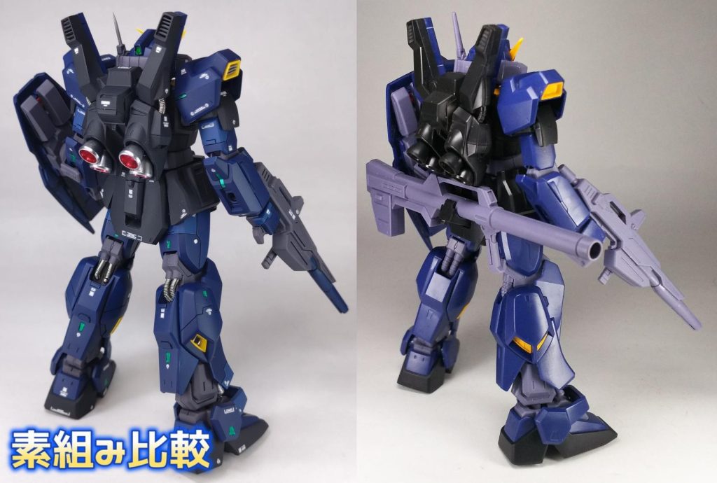 素組み比較(後ろ) さてさて、ここまで見てくださった方ありがとうございます！GUNSTA初投稿をしてみましたが、直感操作で中々使いやすくて良いです。今後も過去作含めた色々なキットを投稿していくと思うので、これからよろしくお願い致します！