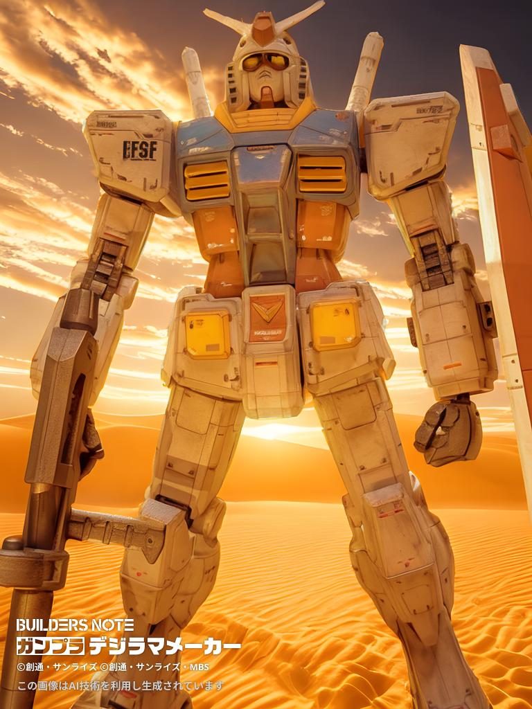 デジラマメーカーを使ってみました。ウェザリング、砂漠、夕日！いい感じー。