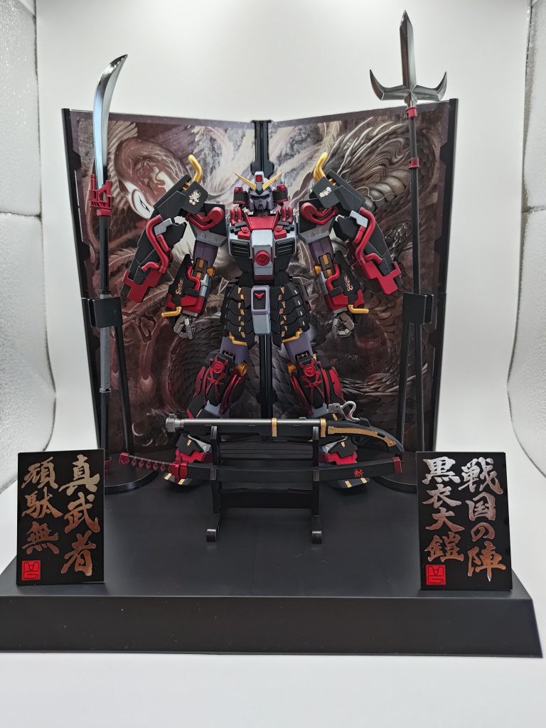 台座には自立しているだけなので暇ができたらスタンドを追加したいと思います。MGSDエアリアル発売前になんとか完成(gundam-kao6)