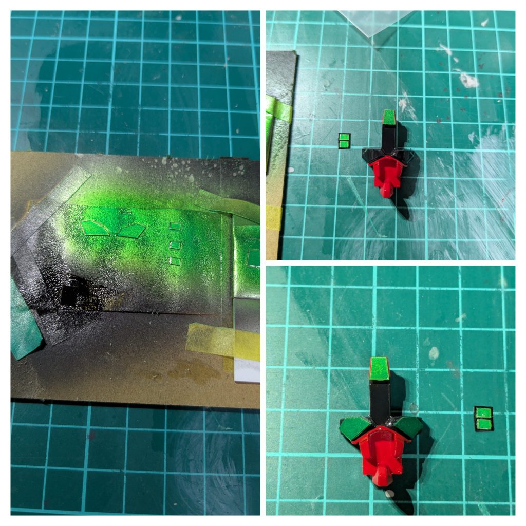 カメラアイ等は0.2mmプラ板を塗装して自作しました。