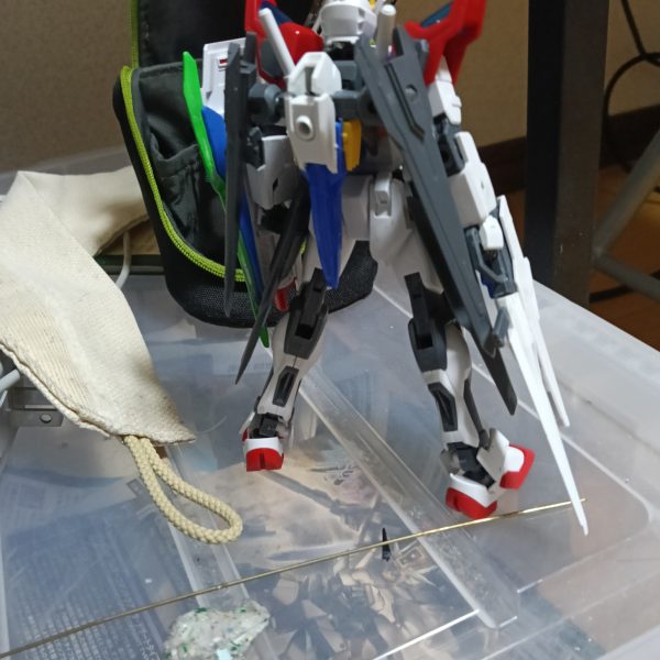 ストライクガンダムをベースにオリジナルの機体(３機目)を作りました!機体名はもう決めてます。その名は、エターナルストライクベータガンダムです。（2枚目）