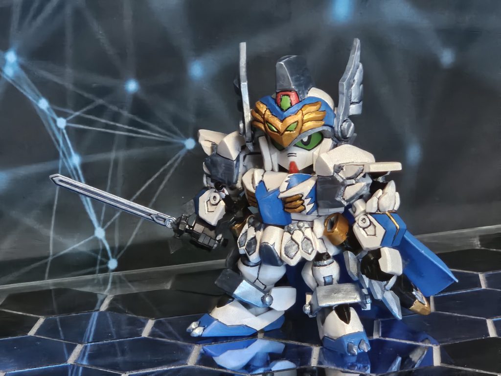 チーム竜騎兵団ウォリアズから騎士GP03をスクラッチ。チームメンバー騎士GP01、レッドウォーリアR、外野戦士ジムが控えにおり、後々ガンレックス作る流れになりそう💦