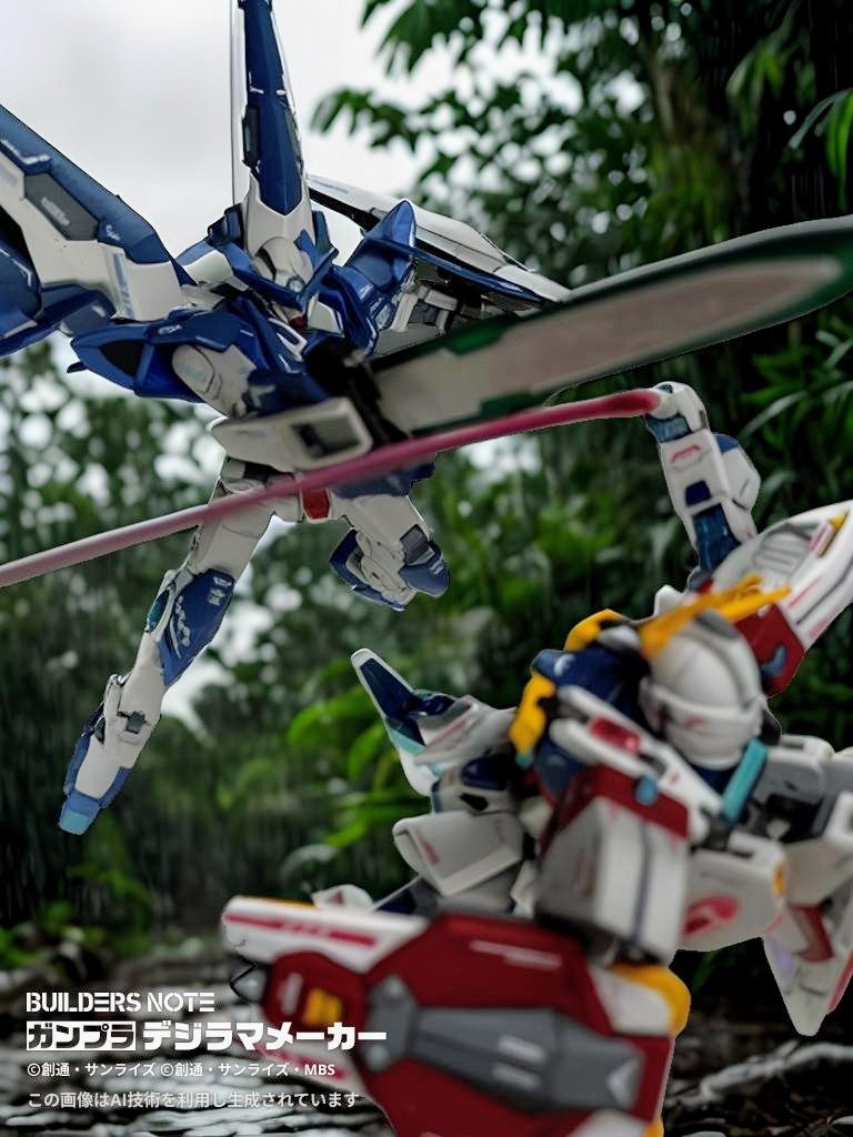 幻の決勝戦。劇中ではガンプラの特性を活かした良い演出がされてましたが、やはりこっちが見たかったのも本音ですねー