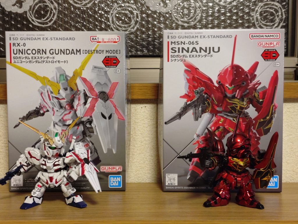 ユニコーンガンダムと対峙。今度はお互い、HGグレードとかでやってみたいですね!
