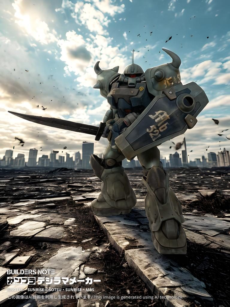 グフカスタム重力戦線仕様–3枚目/制作者：窓際の陽炎