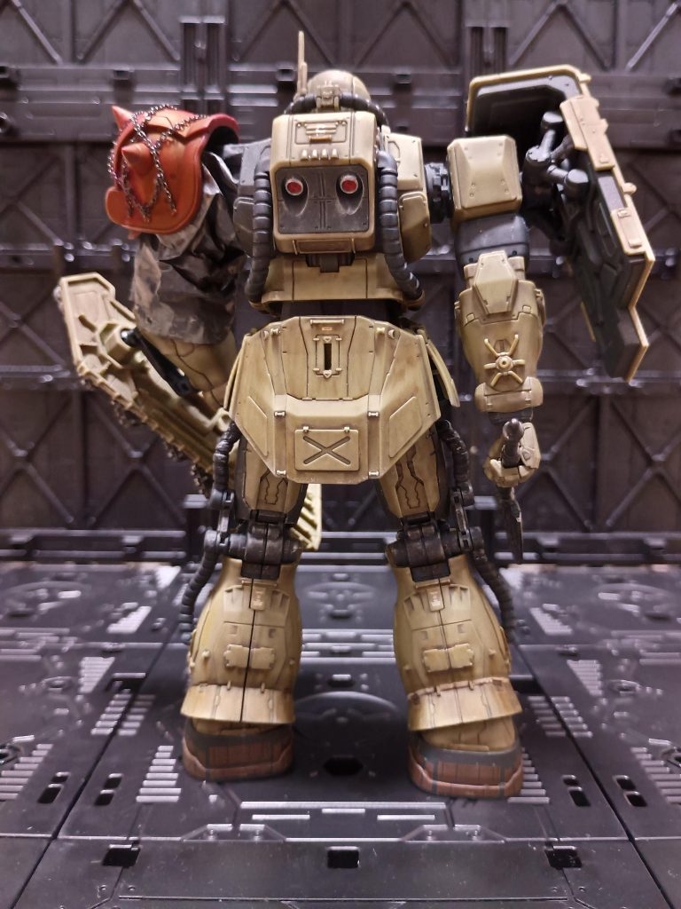 HG ザクⅡルショーン機 成形色＋部分塗装＋ウェザリング仕上げ–5枚目/制作者：窓際の陽炎