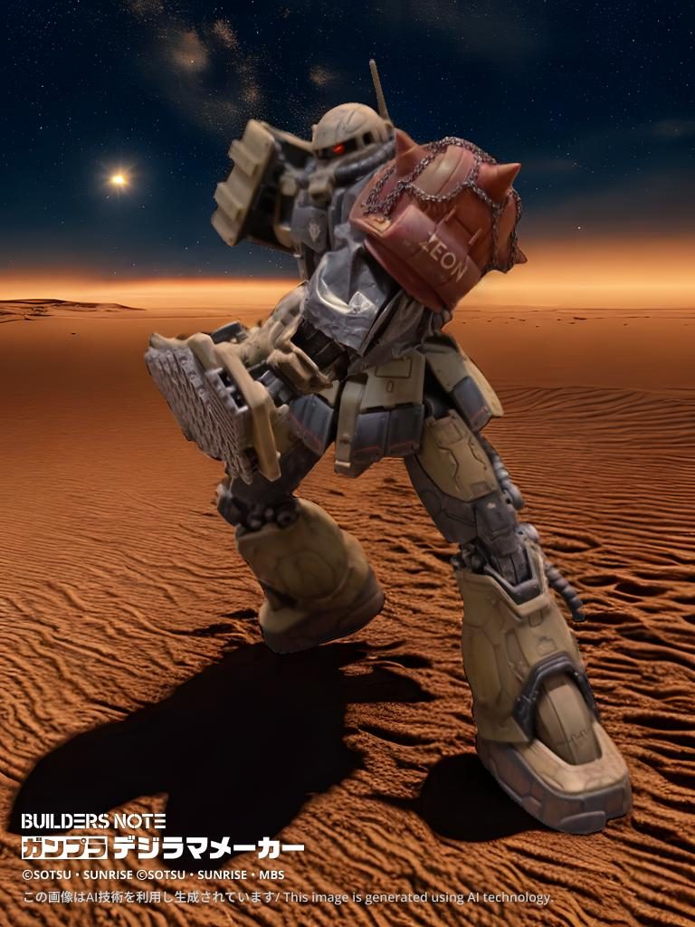 HG ザクⅡルショーン機 成形色＋部分塗装＋ウェザリング仕上げ–3枚目/制作者：窓際の陽炎