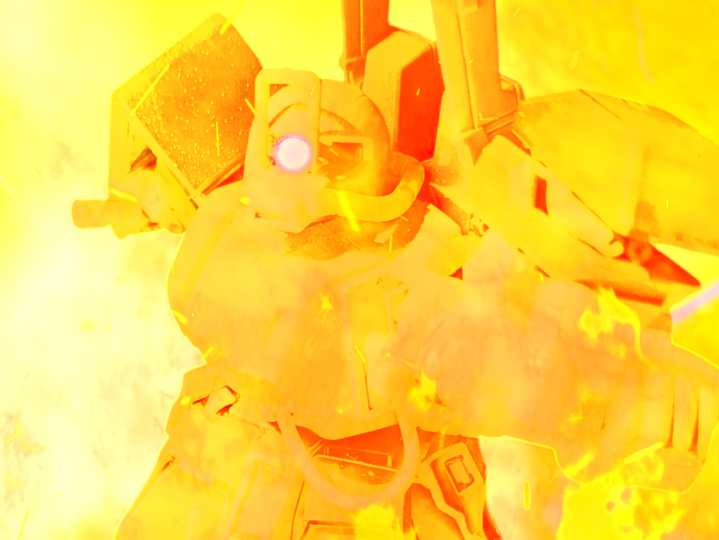 そして...UC0088年、5月頃。ノースカロライナ州、アウトポストU26に現れた謎のMSによって、連邦軍はランド・ジオンからの打撃を初めて受けたのであった。戦術核による前哨基地の消滅と前線維持部隊の壊滅。更には...連邦軍の所有する超技術「自律戦闘人格電子器(アリス・ライネ)」が強奪されたのである。