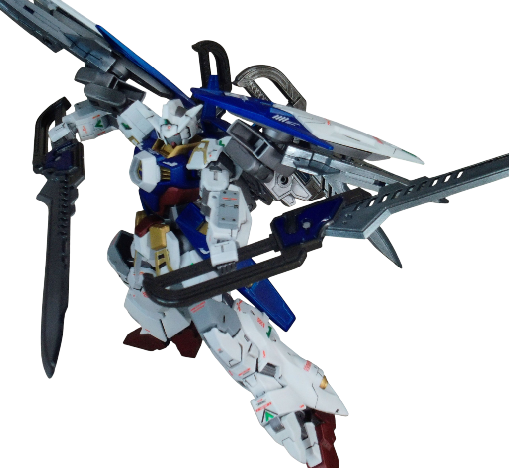 背中の大剣エクスカリバー風味にポージング