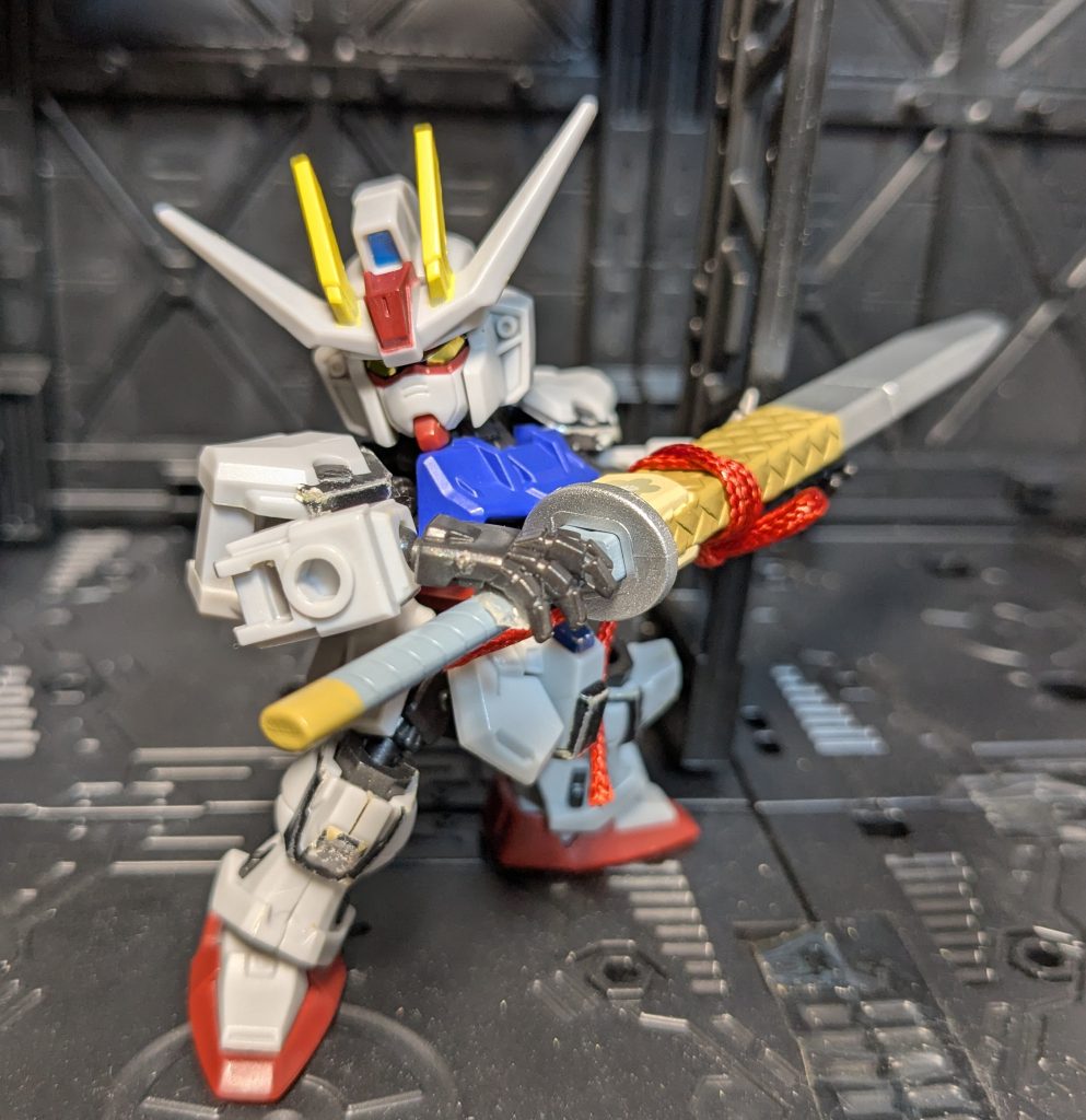 平手パーツに両面テープで取り付けています。