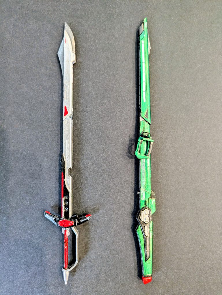 M2000GX 高エネルギー長射程ビーム砲とアロンダイト各武装はインパルスの各シルエットをイメージして塗装してみました。
