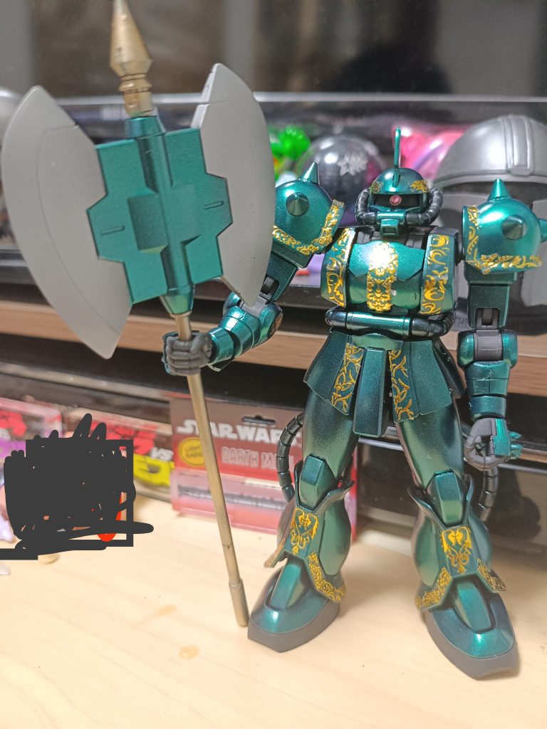 作例でジャイアントヒートホークはMGランバ・ラル専用ザクⅠのものを使用してるのを見掛けますが所持してないしのでディランザの武器を流用