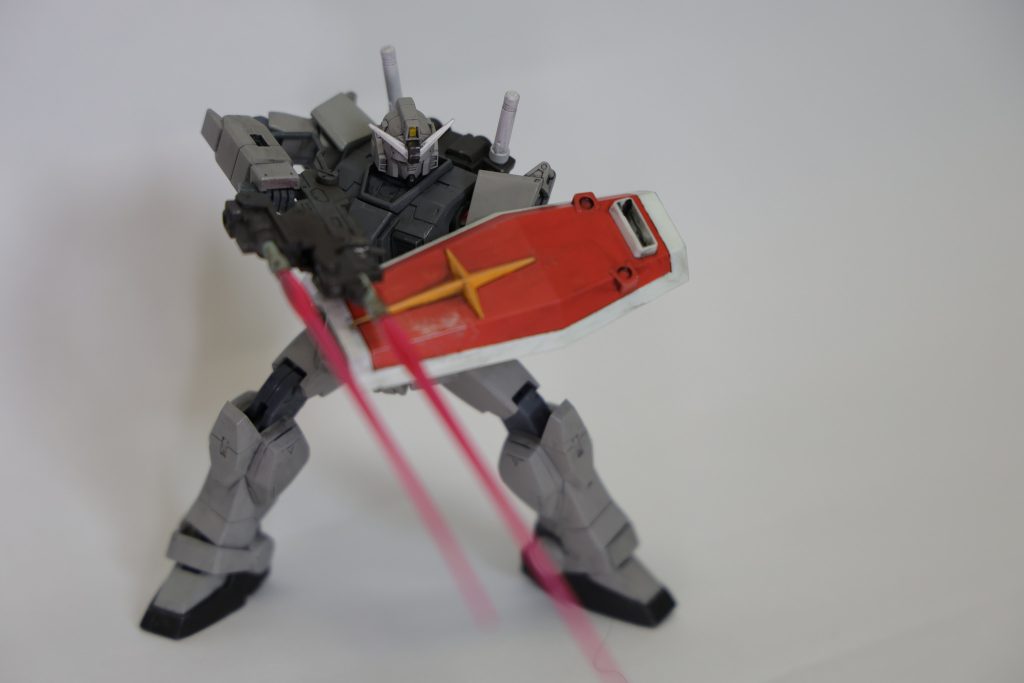 以前作成した試作型ツインビームスピアも装備させてみました。案外似合うかも… ビームスピアはこちらから→https://gumpla.jp/hg/1616434