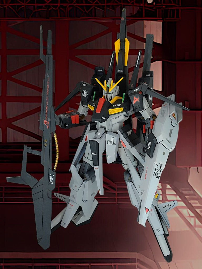 逆シャアの前半はリ・ガズィで頑張ったアムロですが、シャアとやるならせめてZくらいに乗りたいという気持ちもわかります(gundam-kao5)しかし普通にZじゃつまらないのでZⅡで作成これならアムロも文句言わないでしょう