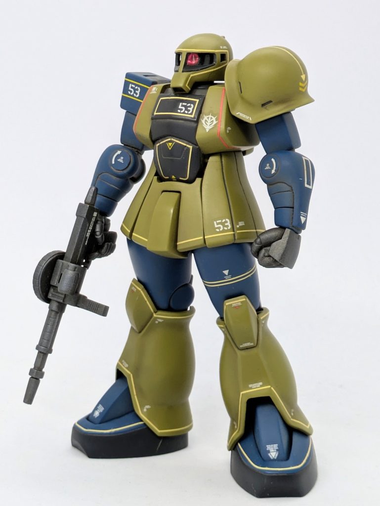 リアルタイプカラーで塗装。全身の黄色いピンストライプをできるだけ再現しようと四苦八苦しました。