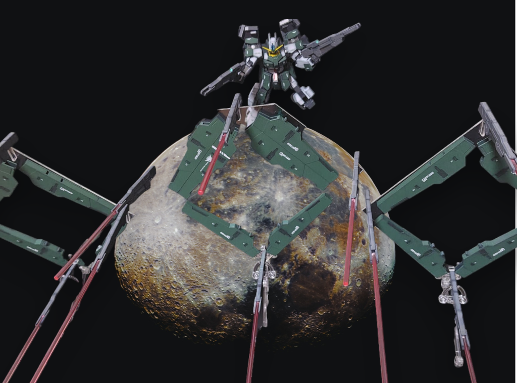 1番大変だったのは実はデカールですね…14機のホルスタービットの裏表両面に同じだけのデカール張ってるので…