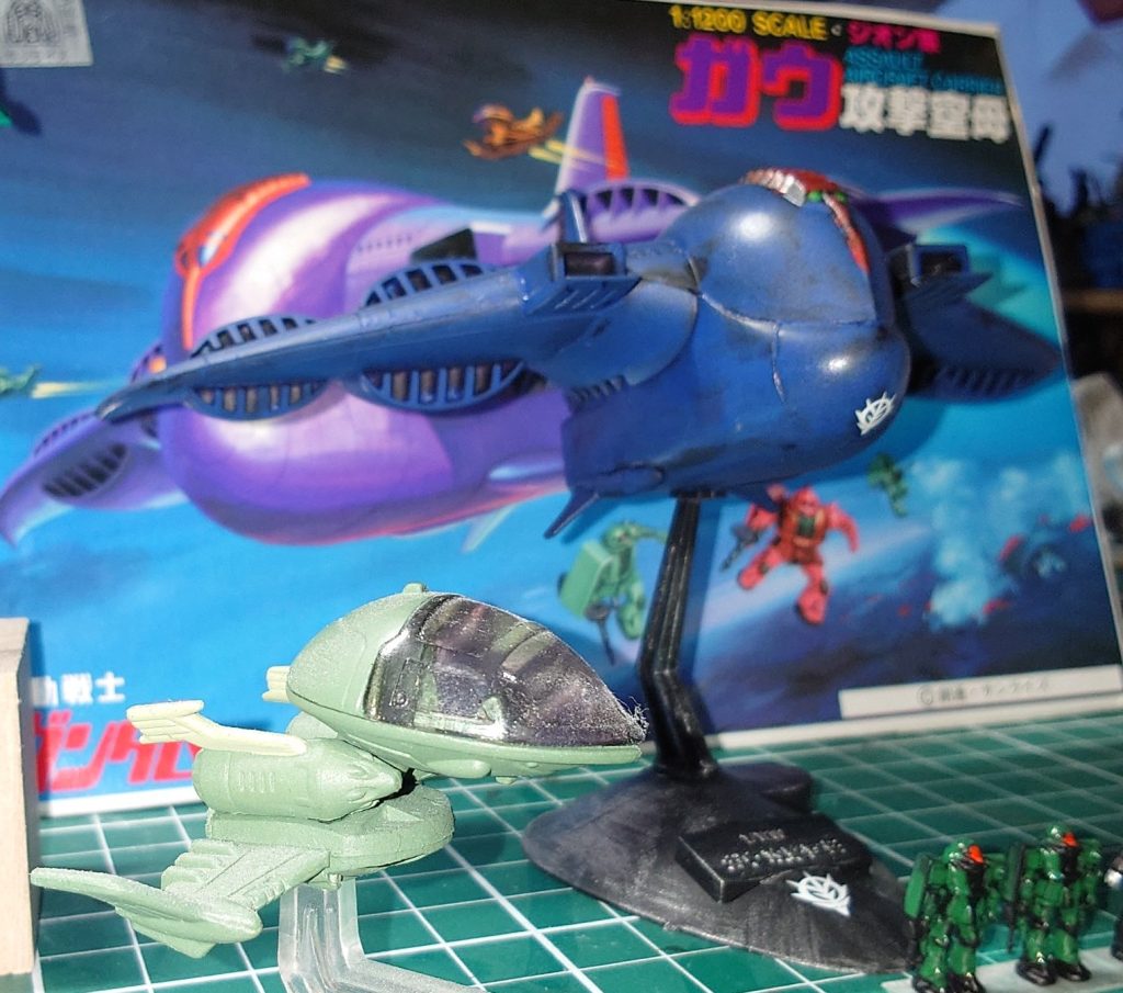 ガンダムコンバージのドップとガウ  大人だからこそ、旧キットの凄みを感じ、また完成させることが出来る…皆様、旧キット、組もうぜ!