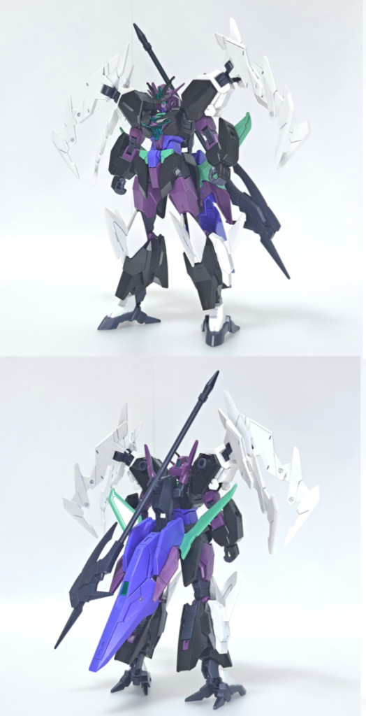 プルタインガンダムコアガンダムII+がプラネッツシステムによってサポートメカ「プルートアーマー」と合体した決闘形態。モチーフは準惑星の冥王星。機体カラーは黒。プラネッツシステムの各アーマーには太陽系の惑星の名があてられており、現在までに水金地火木土天海と定義された8天体の名は漏れなく割り振られていたため、それがシステムの全てだと考えられてきた。しかし太陽系惑星にはかつて9番目の冥王星が存在しており、ヒロトがリサイクル材を使用するエコプラ活動を学んだ際、破壊と再生を司る冥王星との共通点を見出し、9番目のアーマーパーツとしてビルドされたのがこの「プルートアーマー」である。アーマーパーツの一部にはエコプラをアイデアベースとした、機体が生み出す運動エネルギーを内部に再転換する「EP装甲」が採用されており、継戦能力の著しい向上を可能にしている。相手の運動エネルギーも取り込めるため、装備類も白兵戦に特化したものが揃えられ、決着が付くまで至近距離で破壊と再生を繰り返すバトルスタイル、ヒロト流に表現するなら「決闘仕様」の機体として完成した
