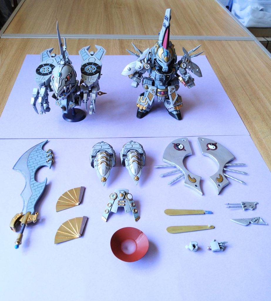 最後に展開図。昔、シグー（正確にはシグーディープアームズ）を最初に見た時思ったんです。あれ？闇皇帝のフェイスに近いデザインしてるなーって。そんなイメージも引っ張られて、意匠をまぜこんでみたのですが。自分的に、なかなか納得のいくカタチになりました😌