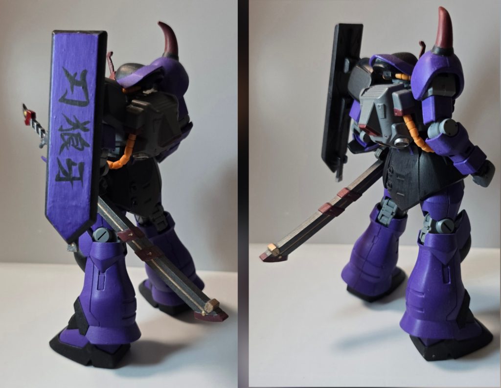 リア背面は特にいじってありません。シールドの文字は頑張って書きました。以下、アクション。