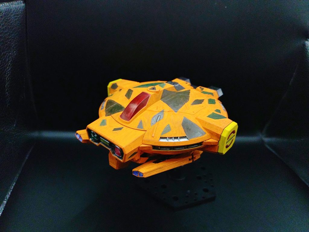 ◯設定ジオンの主要人物がなくなり不安定な情勢に登場した反ジオン組織「ティターンズ」の主力機として開発されたMA。ジオンの量産機であるリック・ディアスに対抗するために飛行能力が高く量産が可能な汎用性を持つ機体を作成されるために開発。頭部には複数のセンサーを持ち、非常に優れた探査能力を持つ。