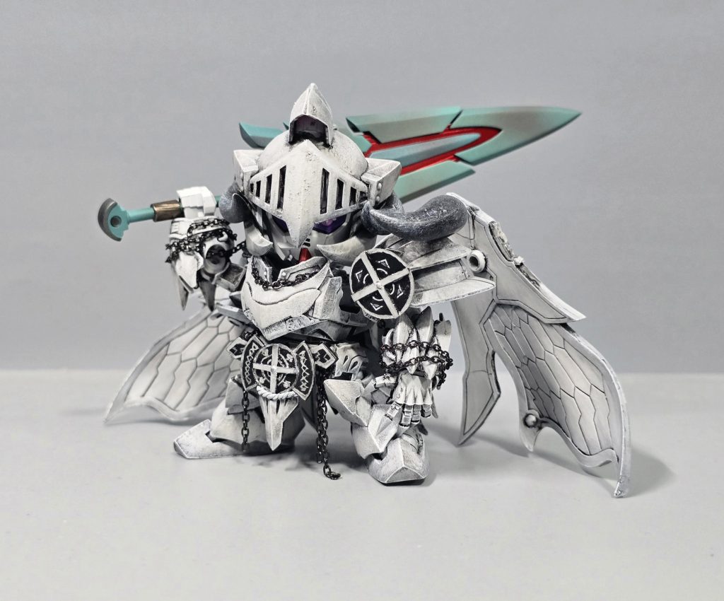 白の孤影 鎖刃竜ハンター ゼロガンダム–2枚目/制作者：昨日の 🎈W