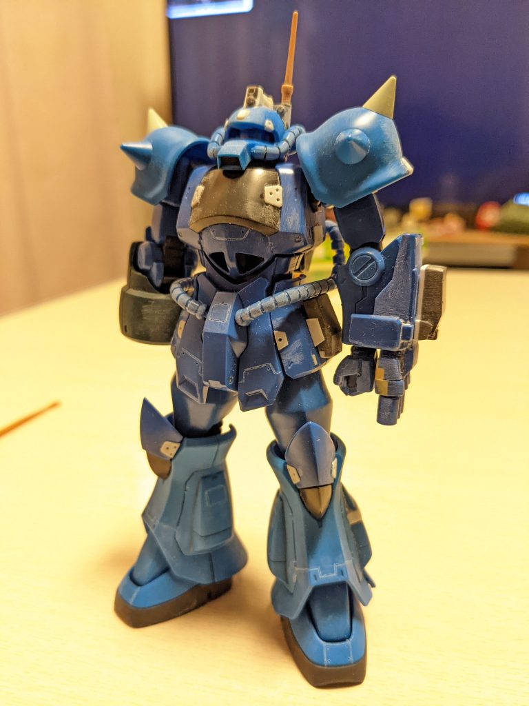 制作途中。何回作ってもリヴァイブグフは良いキットだなと思いますね。