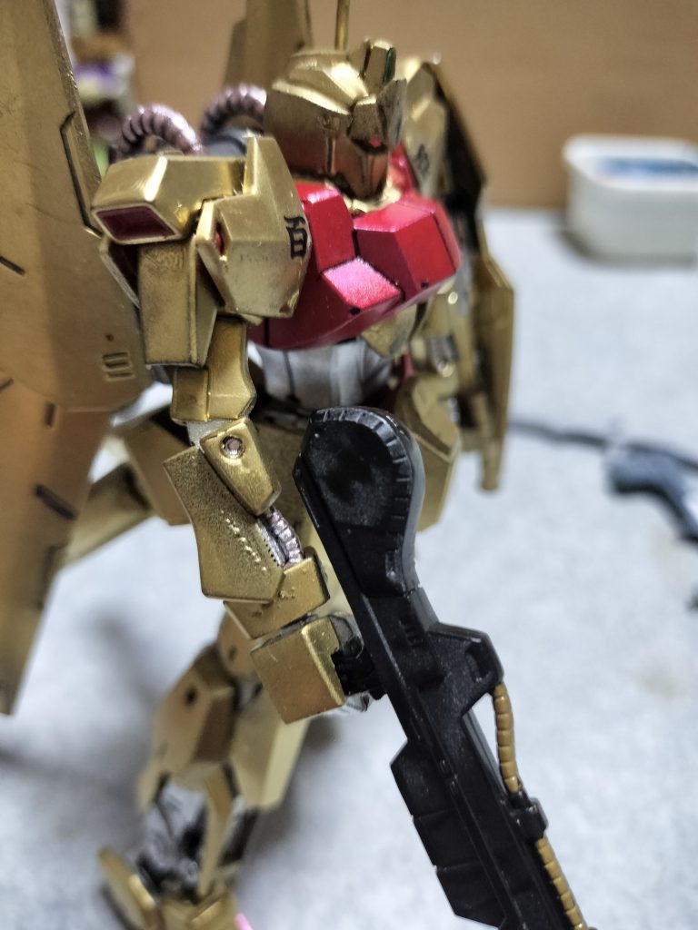 スプレー下手すぎ問題発生！エアブラシか筆で塗るべきだった次のリック・ドム2でリベンジ予定まあ、下手なだけ