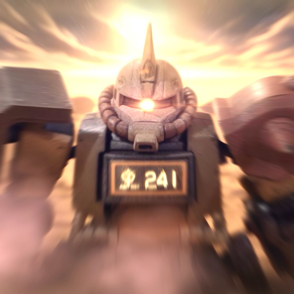 「”レッドショルダー隊”は、遊撃任務に就く。まだ、包囲網を完成させていない、西と南。打って出て、そこに集結してくる敵戦力に打撃を与える。」集まった面々に、宣言する。出発は、明日、明朝。「なんてな、格好つけて言うが、エドたちの仇討ちだ。」ニヤッと笑って、皆を見渡す。「ダマスカスでは、お前たちに迷惑を掛けてまで、夜襲を仕掛けてみたがな。そこでみたキャノンタイプのMSが手ごわい。シャアとかいう赤いバカが追いかけている、連邦の”木馬”にいるのと同じやつだ。」エドをやったのもそいつだろう、と言った後、息を大きく吸い込む。「とにかく全軍で、全力でキャノンを”殺せ”。仲間の命を奪った奴を、血祭りにあげろ!」 ハンガーに、雄たけびが響く。ここにいる誰もが、明日の戦いにも、この戦争にも、勝ちの目などないことを知っている。だが、燃え滾る血をどこに流すのか、戦いの中に青春を置いてきた彼らには、もはやこれしか残されていないのだった。 レバントの砂は、燃えるように熱い——。 【#21 Overload / Nov.25.0079 fin.】 ヘントとミヤギのロマンスが、需要あるのか分かりませんが、書いていて楽しくなっちゃって止まりません。と、言うか、割と物語を動かす上で主要な要素になってきていて、多分、部を貫く仕掛けになっていくので、外せなくなってしまったというのが本音です。 第2部最終話と、物語の最終章まであの調子かと思います。お目汚しかと思いつつも、失礼こかせていただきます。(場合によっては、第4部以降はストーリーは外部サイトに掲載になるかな、とも検討しています。あくまで検討中、です。) そして、いつも温かいコメントをくださるcinnamon-1さんが、第1話から全話読み返してくださり、一話ずつ改めてコメントをくださりました。感涙です(gundam-kao9)cinnamon-1さんの温かい人柄が感じられる、繊細で煌びやかな着色が特徴の作品も、ぜひこちらからご覧ください。