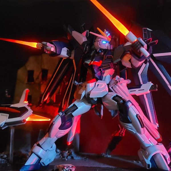 HGライジングフリーダム(お手軽電飾&ジオラマ)