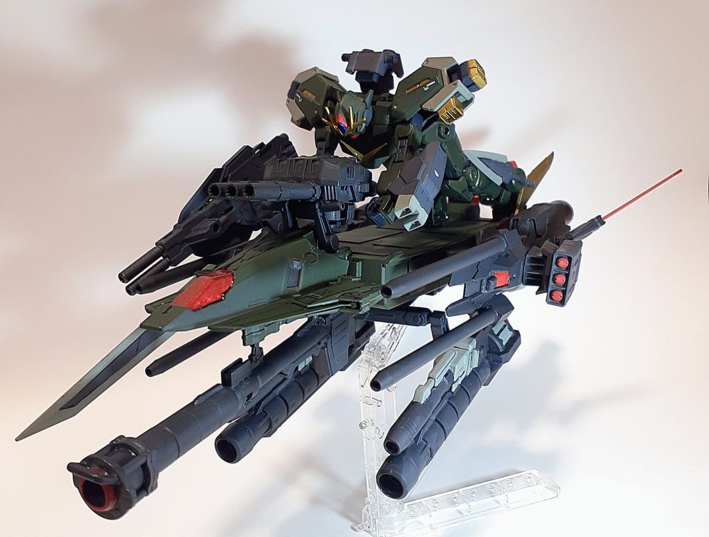 元はブースターベッドなので付属の接続パーツもそのまま使って搭乗できます。某mark3ガンナーみたいな感じです。