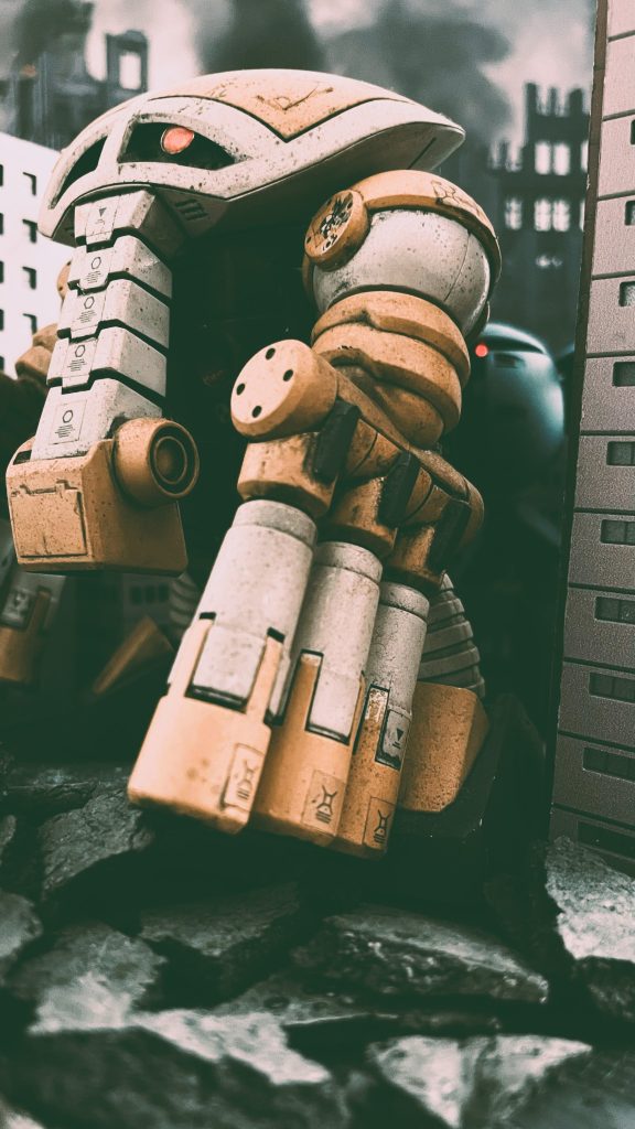 UCに登場したもう一体の異形、ジュアッグです。アッグシリーズの中でも特に目をひくデザインのモビルスーツですよね。ジム部隊との市街戦は迫力がありました。メルカリで完成品を購入し各種ディテールアップを施してあります。